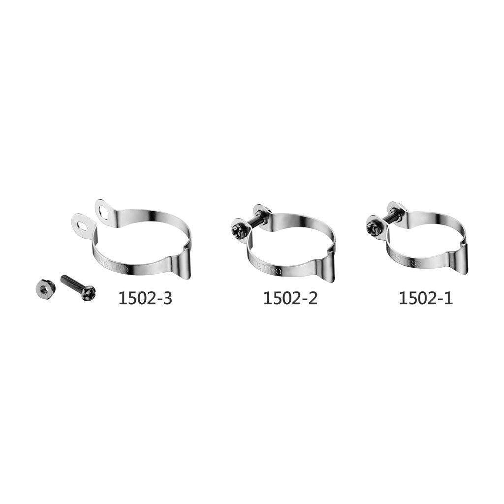 Tektro 1277A Rvs kabelclip Ø31,8 mm, set van 10 stuks voor fietsaccessoires en kabelmanagement.