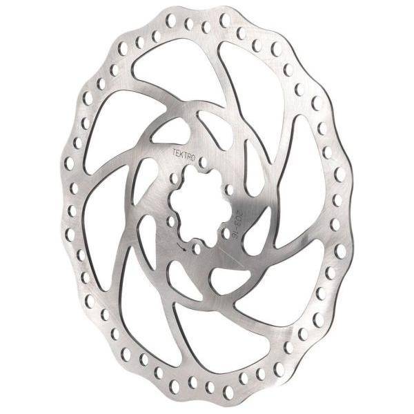 Tektro Tr203-45 remschijf Ø203 mm met centerlock, zilverkleurig, 2,3 mm dikte voor fietsremmen