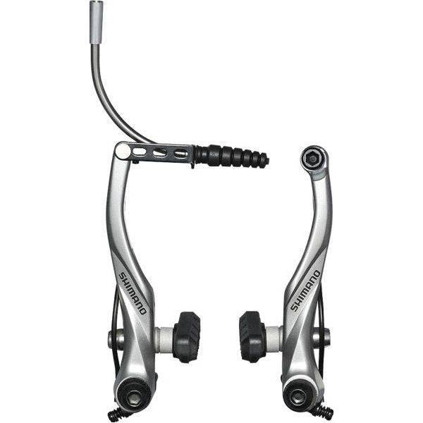 Shimano Alivio T4000 V-brakeremmes voor racefiets, 107 mm, zwarte velgremmen voor betrouwbare remkracht