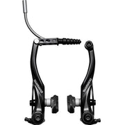 Shimano Alivio T4000 V-brake voor racefiets, 107 mm remmen, zwart, met handgrepen en bevestigingsonderdelen zichtbaar