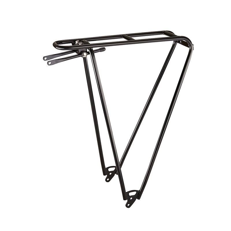 Zwart Tubus Vega Classic achterdrager voor 26/28 inch fietsen, stevige bagagedrager voor fietstassen.