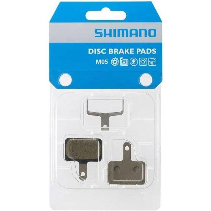 Shimano M05 Resin schijfremblokset, set van twee remblokjes voor betrouwbare remprestaties op fietsen.