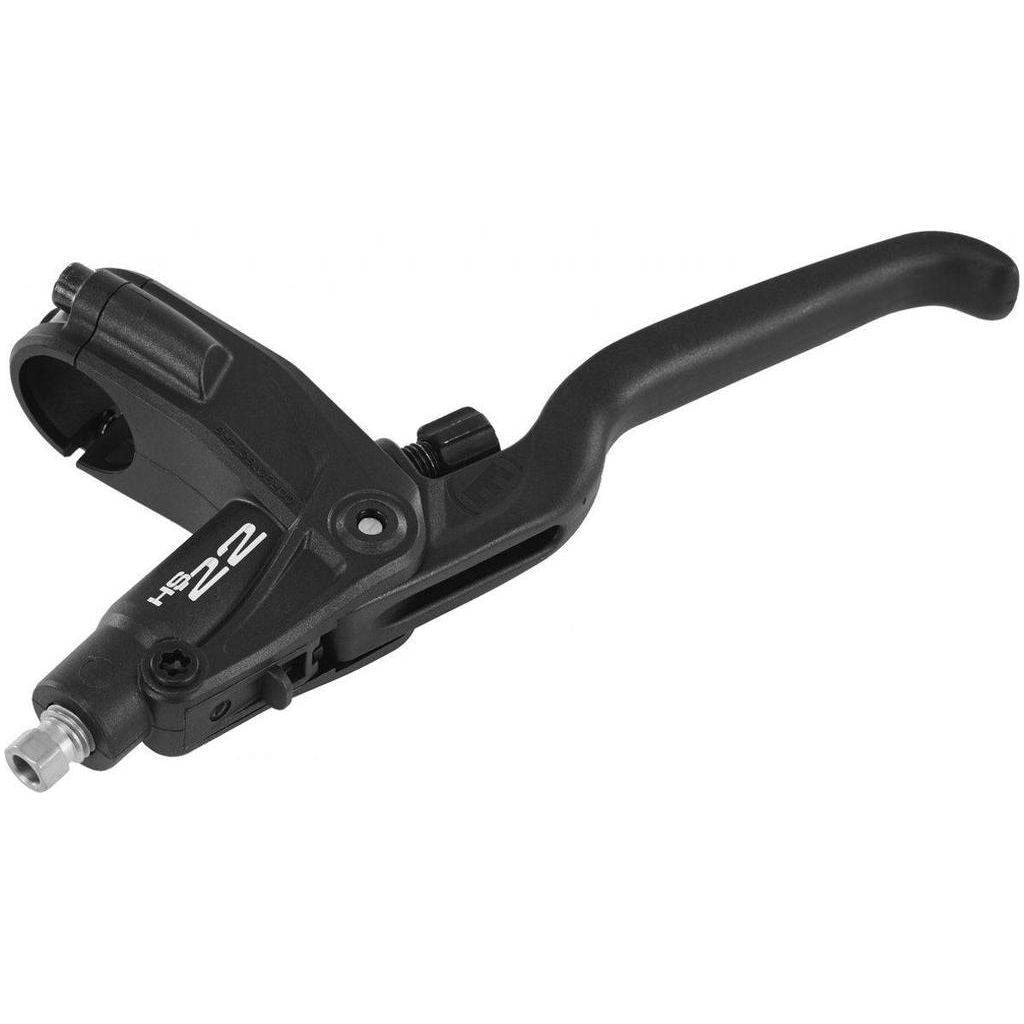 Magura Remgreep HS22 L/R met 3 vingers, zwart, losse remgrepen voor fiets of motor, zichtbare zwarte handvatten.
