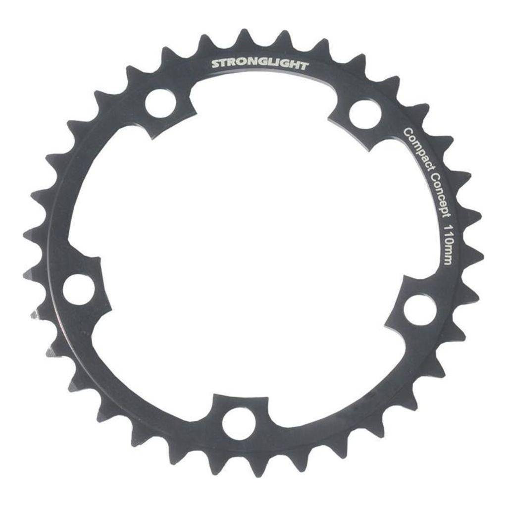 Sterklight 10-speed kettingblad Shimano/Sram/FSA 38T zwart, Dural, steek 110, geschikt voor racefietsen