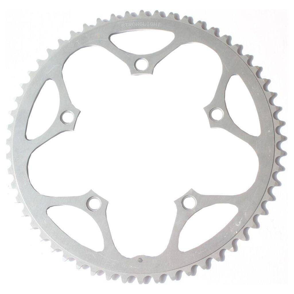 Sterklight 10-speed kettingblad Shimano/Sram/Fsa, 46T, zilver, Dural, steek 130, voor fietsen en racefietsen