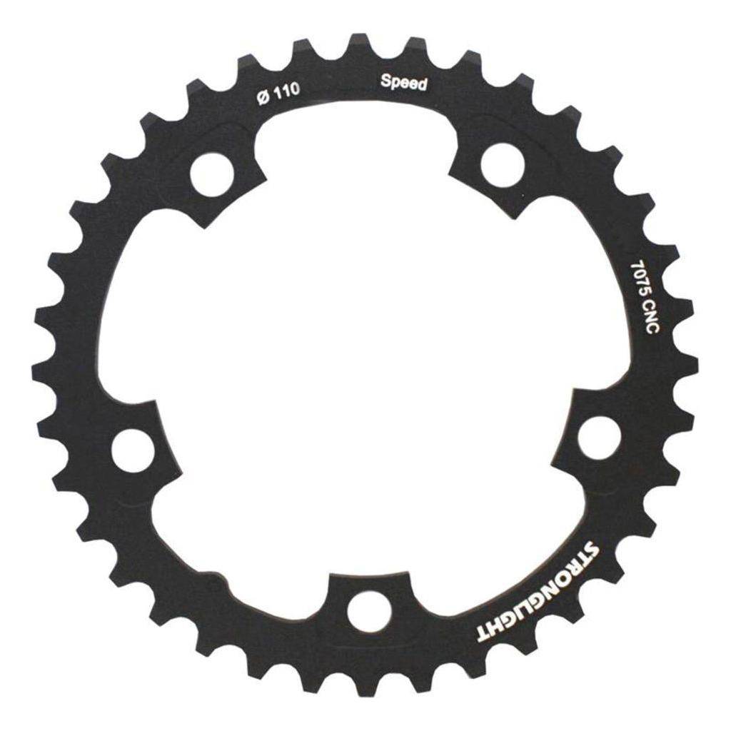 Sterklight 10-speed kettingblad Shimano/Sram/FSA Zicral 34T zwart met steek 110mm, geschikt voor racefietsen