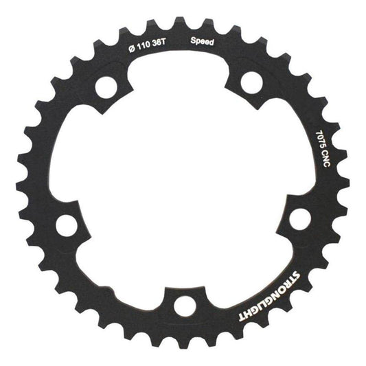 Stronglight Kettingblad Shimano/Sram/Fsa Type S Zicral 9/10V 36T Steek 110 Zwart - Le Coq Wielerartikelen