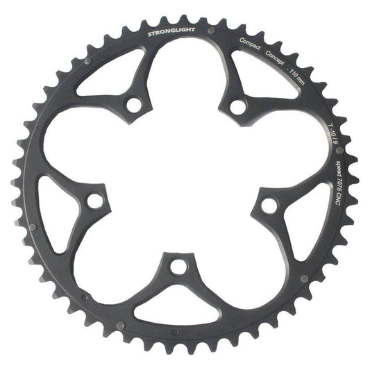 Stronglight Kettingblad Shimano/Sram/Fsa Type S Zicral 9/10V 52T Steek 110 Zwart - Le Coq Wielerartikelen