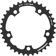 Sterklight kettingblad Shimano/Sram/Fsa Type S Ct2 11-speed, zwart, 110mm steek, geschikt voor racefietsen.
