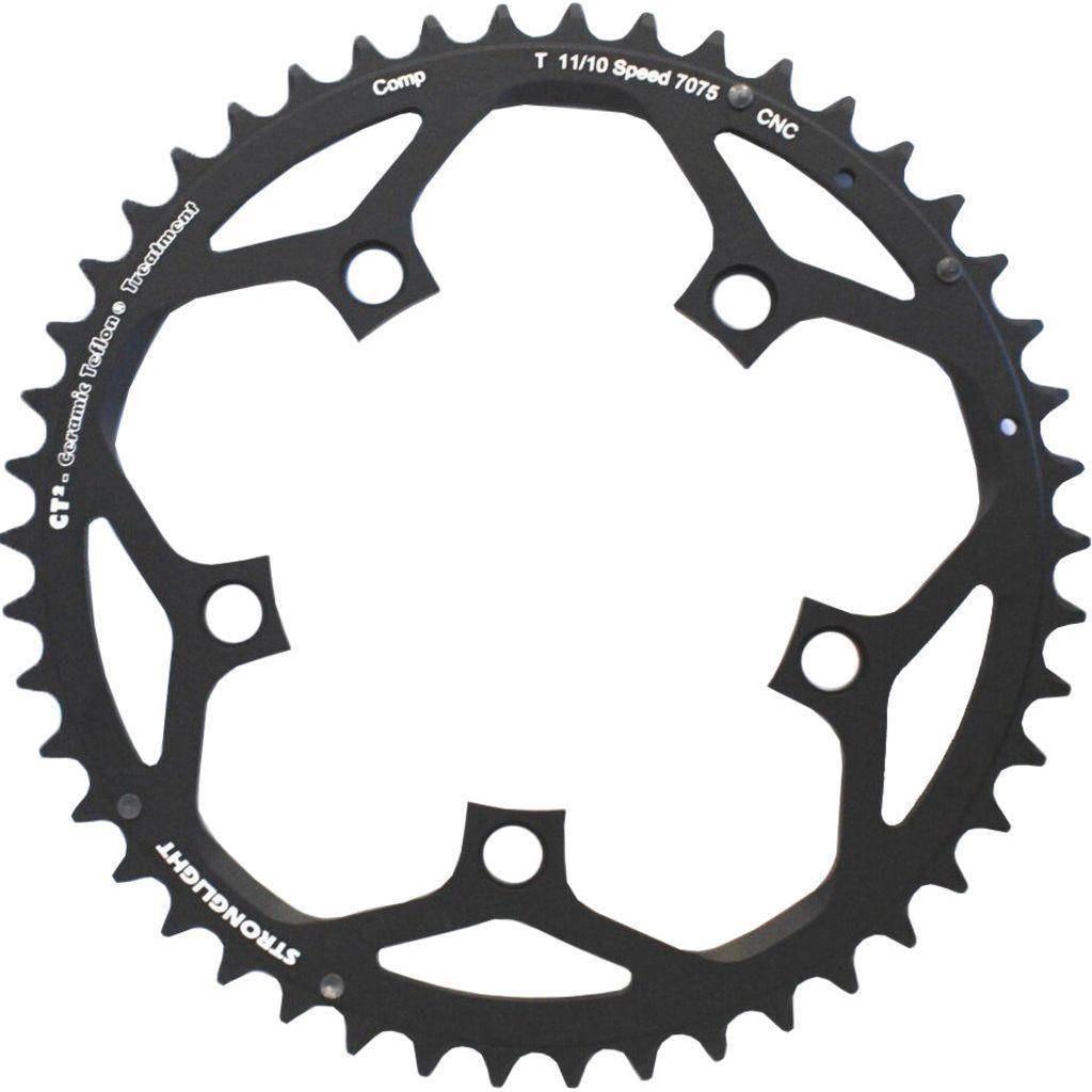 Sterklight kettingblad voor Shimano/Sram/FSA 11-speed, zwart, steek 110 mm, geschikt voor racefietsen en mountainbikes