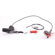 Zwart SRAM Rem Force CX1 Fm L Cb hydraulisch schakel- en remsysteem voor cyclocross en gravel, zichtbaar in close-up.