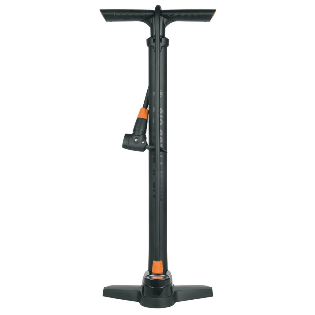 SKS Air X Press 8.0 vloerpomp met manometer voor fietsbanden, robuust ontwerp en duidelijke drukweergave