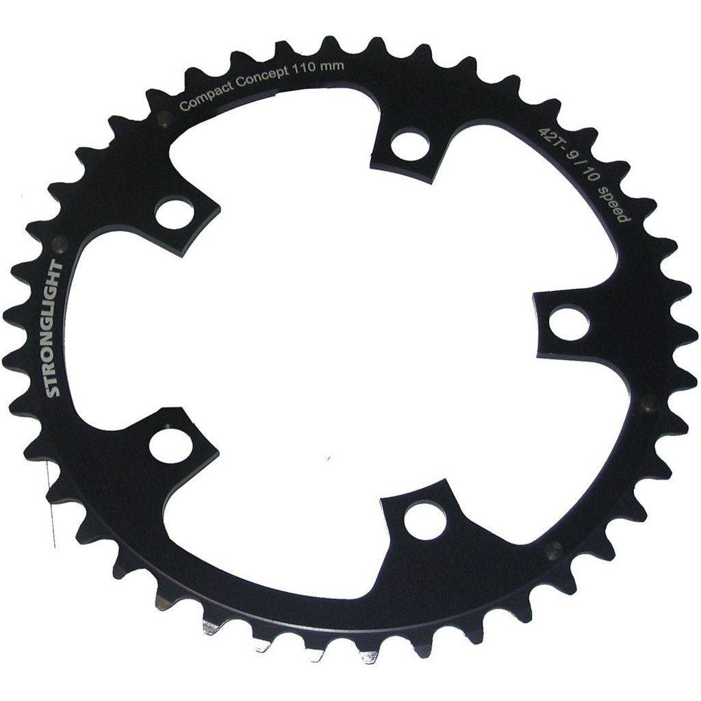 Stronglight Kettingblad Shimano/Sram/Fsa Type S Zicral 9/10V 39T Steek 110 Zwart - Le Coq Wielerartikelen