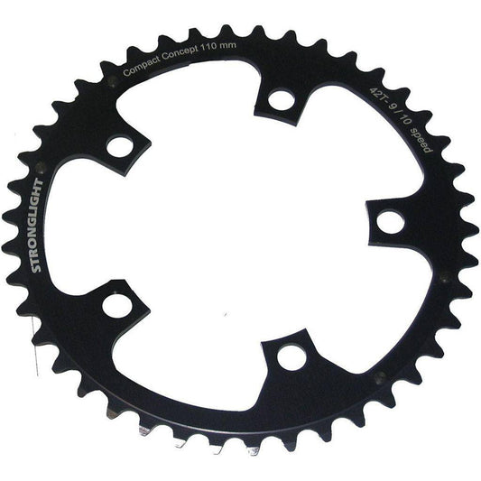 Stronglight Kettingblad Shimano/Sram/Fsa Type S Zicral 9/10V 39T Steek 110 Zwart - Le Coq Wielerartikelen