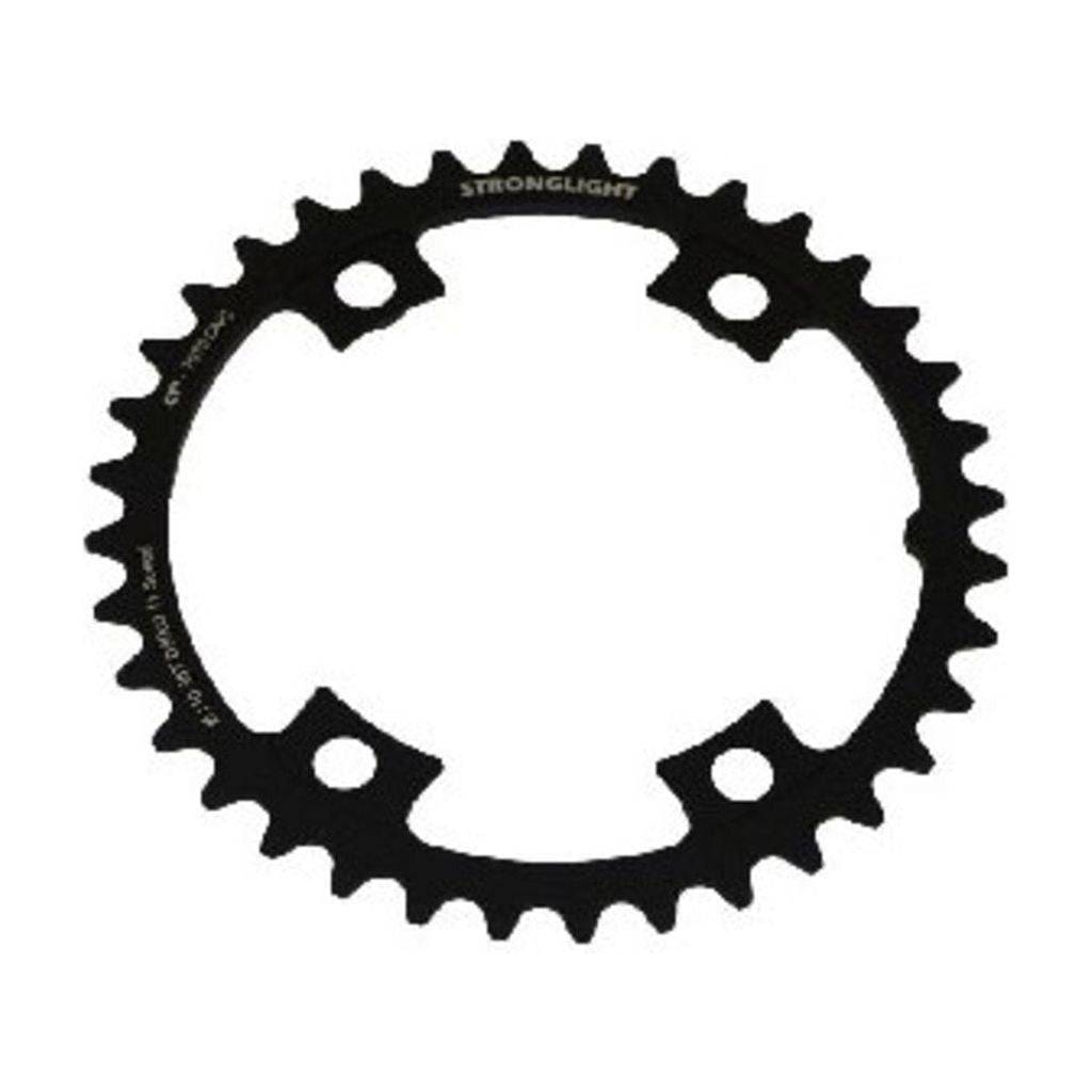 Sterklight Shimano Ultegra Fc-6800 kettingblad 11 snelheden 39T zwart, voor racefiets, close-up van de tanden en steek 110.