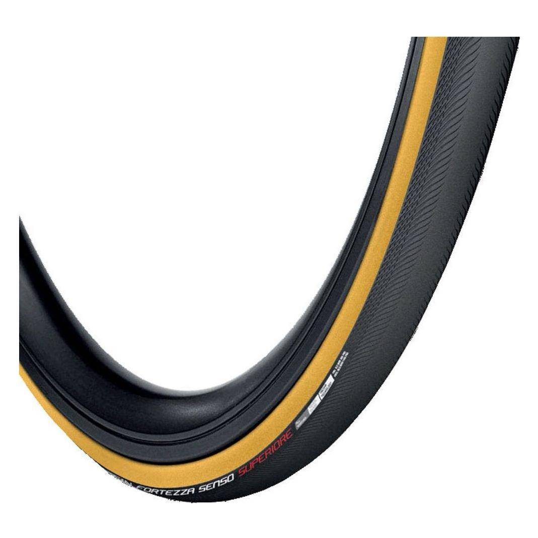 Vredestein Buitenband 28" Fortezza Senso Superiore All Weather Vouwband Zwart/Naturel Geel - Le Coq Wielerartikelen