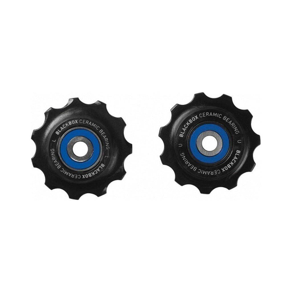 Sram derailleurwieltjes Etap Ceramic 11V, close-up van de lichte, keramische wieltjes voor racefietsversnellingen.