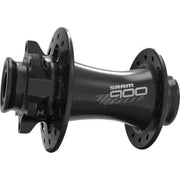 Zwarte Sram Naaf V 900 MTB 32G voor racefiets met naaf en snelwisselsysteem, zichtbaar in de afbeelding.