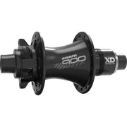 Zwarte Sram Naaf V 900 MTB 32G, stevige fietsnaaf voor mountainbikes, zichtbaar met details en constructie