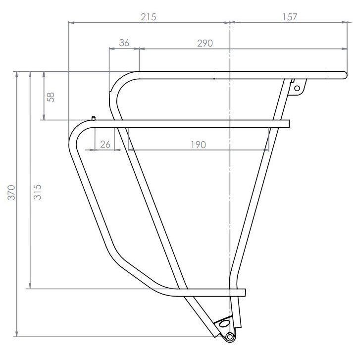 Tubus Logo Evo Achterdrager 26/28" Zwart