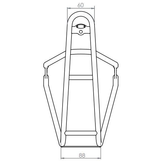 Robuuste Tubus bagagedrager voor fiets, zwart metalen frame met bevestigingspunten, geschikt voor fietsvakanties.