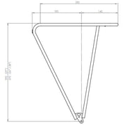 Zwarte Tubus Vega Classic achterdrager voor 26/28 inch fietsen, stevig bagagedrager voor fietsaccessoires.
