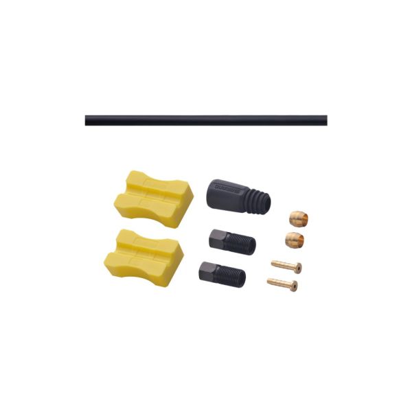 Shimano hydraulische remleiding voor schijfrem, zwart, model 707022-1, geschikt voor fietsremmen en onderhoud.