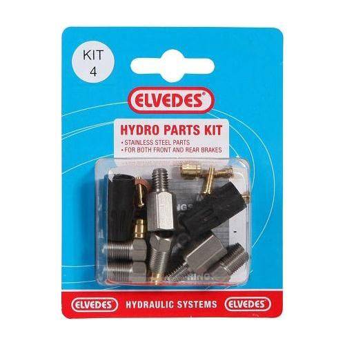 Hydraulische Onderdelen Kit 4 Elvedes M8 + M6 Rvs Voor Elvedes Hydraulische Leiding (Op Kaart) - Le Coq Wielerartikelen