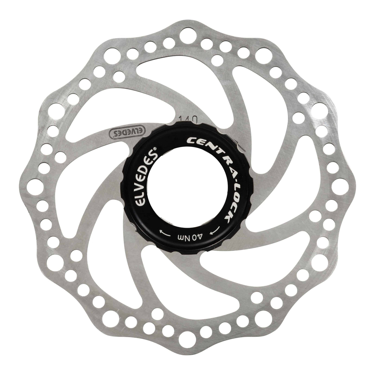 RVS remschijf Elvedes SC14 met Center Lock voor betrouwbare remprestaties op de fiets.