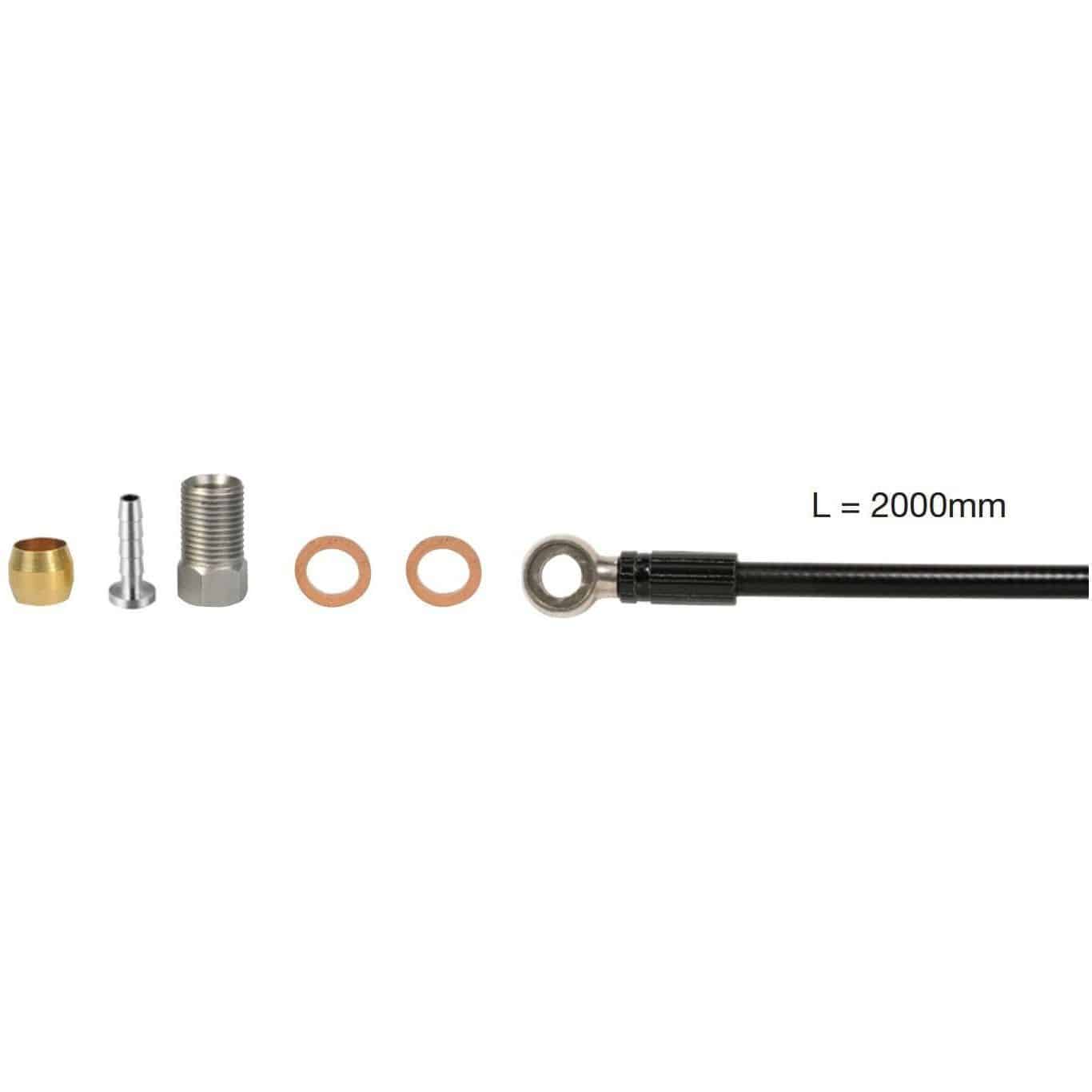 Remleidingset Elvedes Vervanger Voor Shimano Sm-Bh90 - Extra Soepel - 2 Meter Met Aansluitmateriaal Banjo, Etc. - Le Coq Wielerartikelen