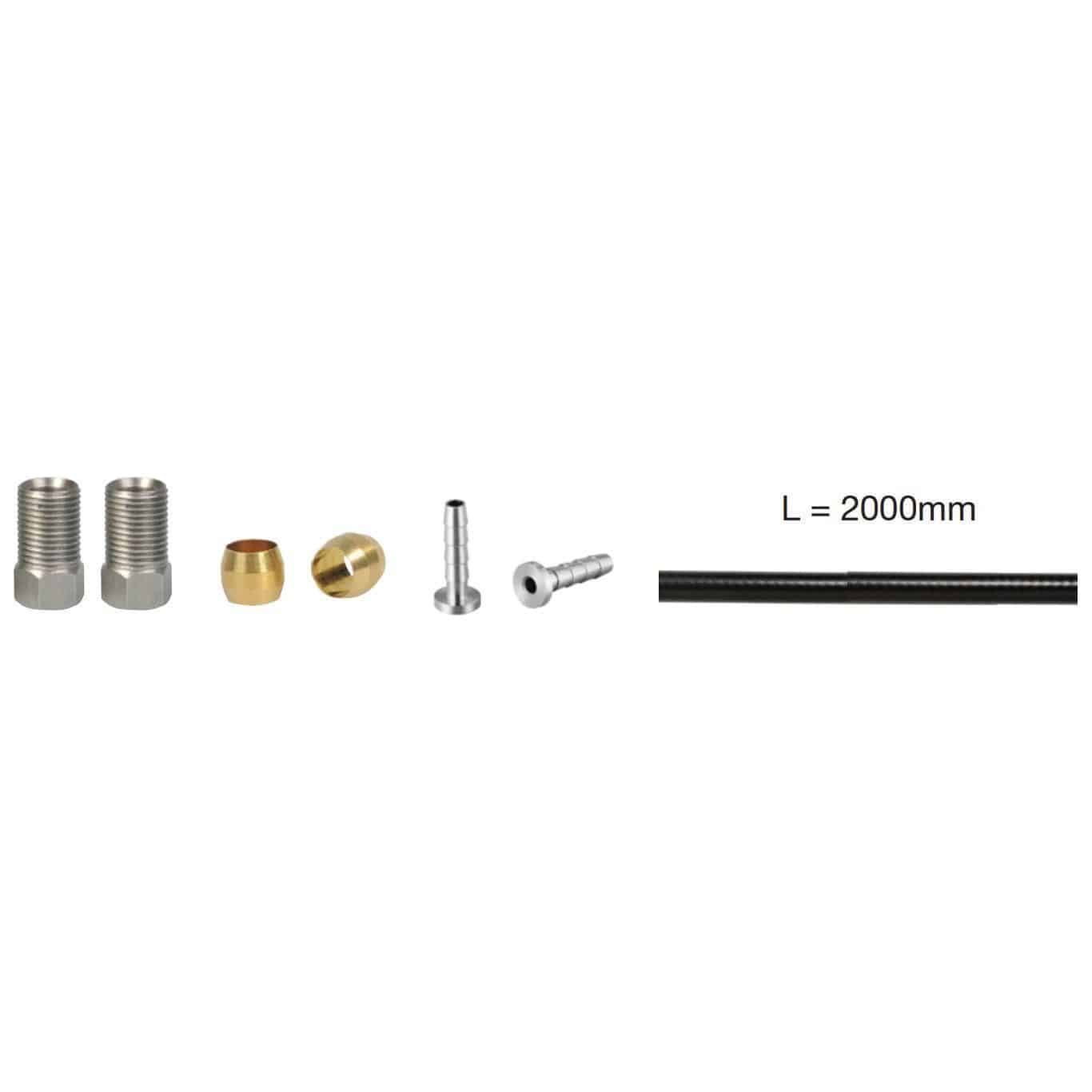 Remleidingset Elvedes Vervanger Voor Shimano Sm-Bh90 - Extra Soepel - 2 Meter Met Aansluitmateriaal M8 X 0,75 - Le Coq Wielerartikelen