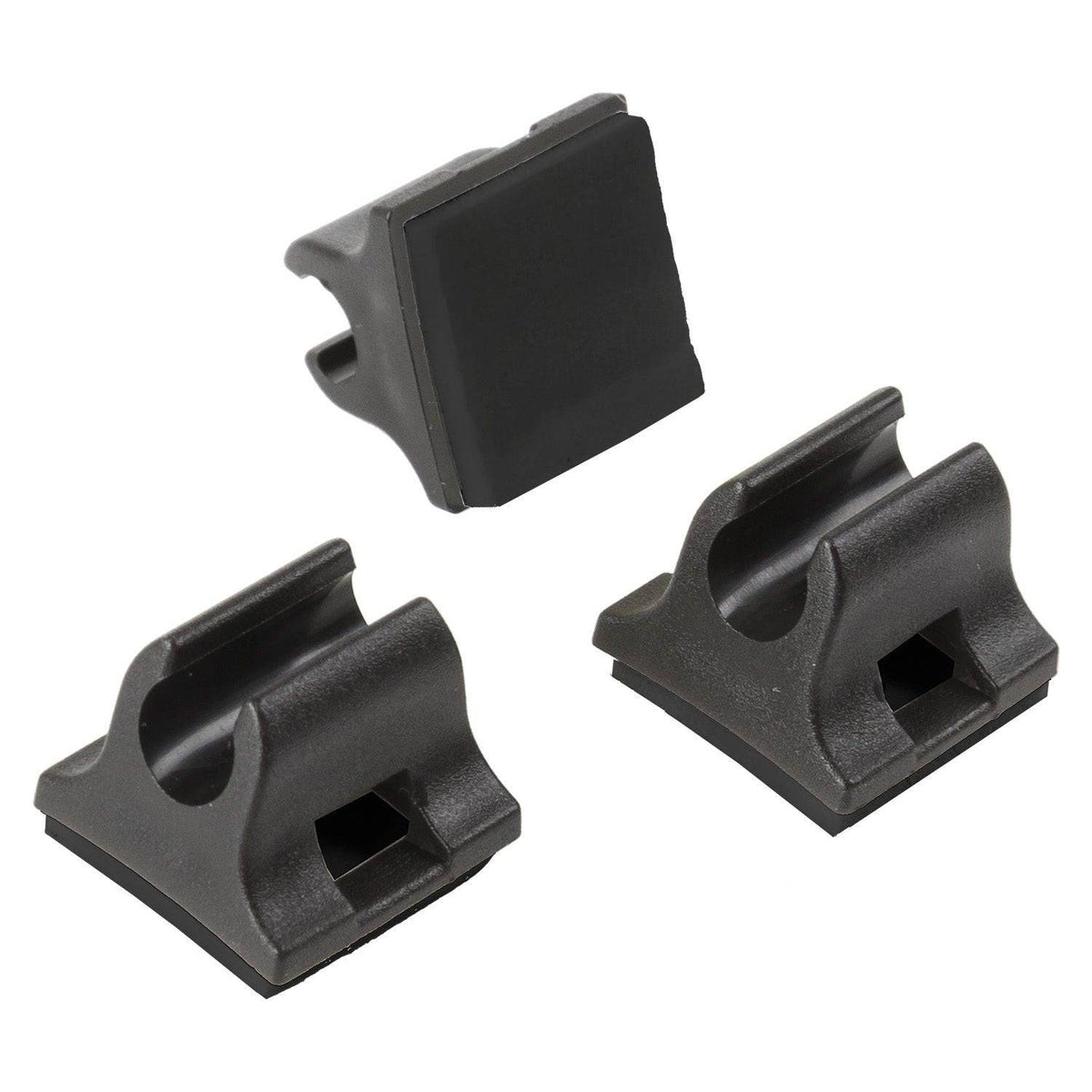 Drie M-Wave kabelgeleiders Ø5-6 mm voor verstelleronderdelen, geschikt voor fiets- en bikecomponenten.