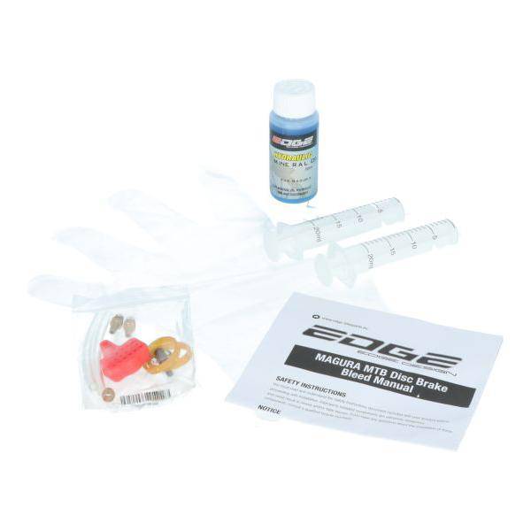 Edge Magura rem ontluchtingsset met minerale olie, inclusief 60 ml olie voor remonderhoud en ontluchting.