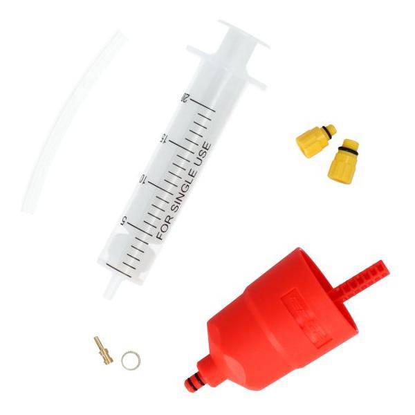 Edge Basic ontluchtingsset voor Shimano TL-BT03-S, inclusief hulpmiddelen voor het ontluchten van remsystemen.