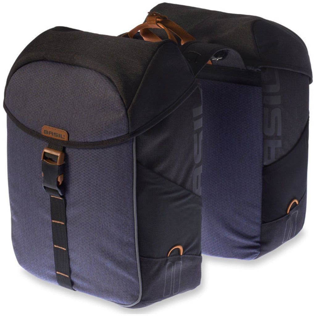 Basil Dubbele Fietstas Miles Double Bag 34 Liter 34 X 19 X 43 Cm - Le Coq Wielerartikelen