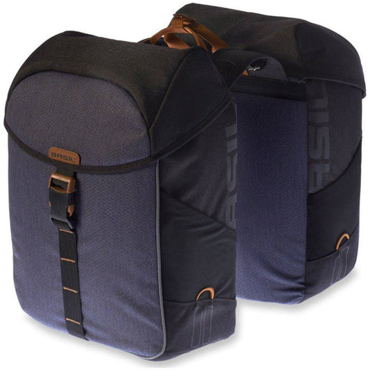 Basil Dubbele Fietstas Miles Double Bag 34 Liter 34 X 19 X 43 Cm - Le Coq Wielerartikelen