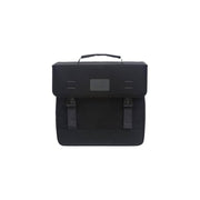 Zwarte New Looxs Origin enkele fietstas met 17 liter capaciteit, geschikt voor fietsaccessoires en boodschappen.