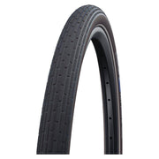Schwalbe Fat Frank 28" stadsfiets buitenband met K-Guard, stevige banden voor comfortabel stadsgebruik.
