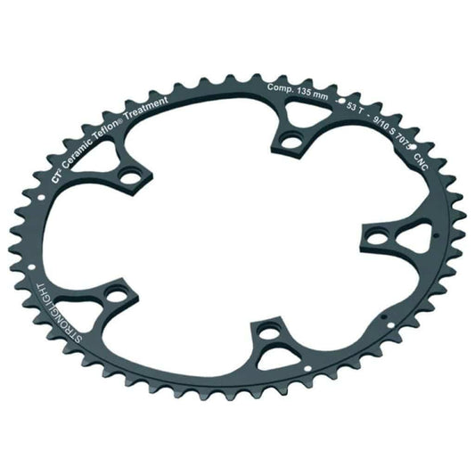 Stronglight Kettingblad Campagnolo Record/Chorus/Centaur Type C Ct2 9/10V 53T Steek 135 Zwart - Le Coq Wielerartikelen