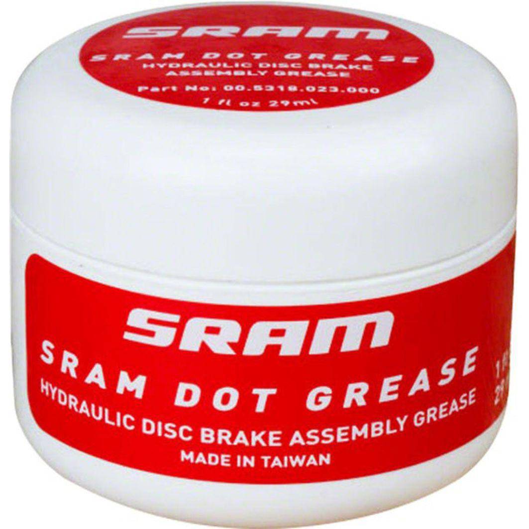 Sram olieassemblagevet in een 1oz tube, geschikt voor fietsmechanismen en onderhoud, zichtbaar in de afbeelding