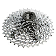Sram 11-speed cassette PG1130 met 11 versnellingen, geschikt voor racefietsen en mountainbikes, zichtbaar op de afbeelding.