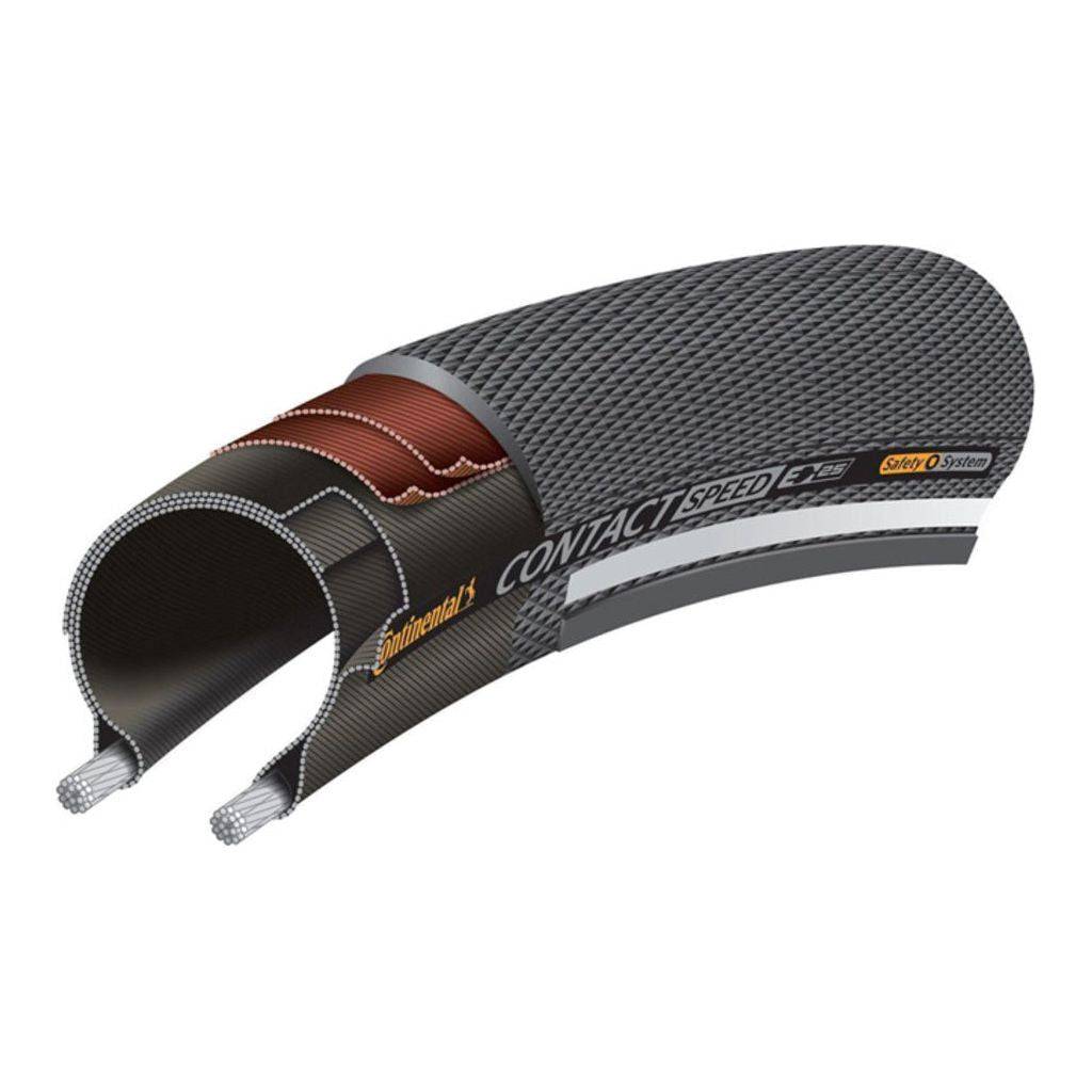 Zwarte Continental Contact Speed buitenband 20" voor stadsfiets, met Double Safetysystem en breaker voor duurzaamheid