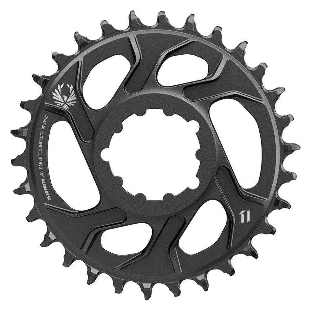 Zwart Sram GX Eagle Boost kettingblad 12-speed, direct mount, 3 mm offset, voor mountainbike, zichtbaar op de afbeelding