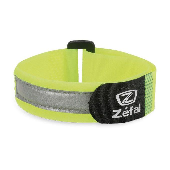 Zefal Doowah broekklem van nylon met reflecterende strip voor fietsers, zwart met reflecterend detail.