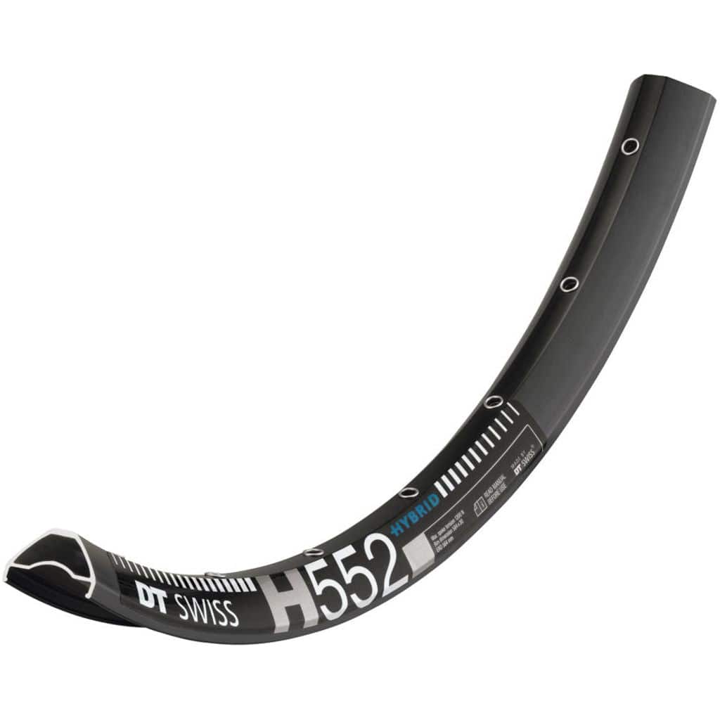DT Swiss Velg 29 inch hybride zwart met 32 spaken en 14 mm naaf, 35 mm breedte, geschikt voor mountainbikes en e-bikes