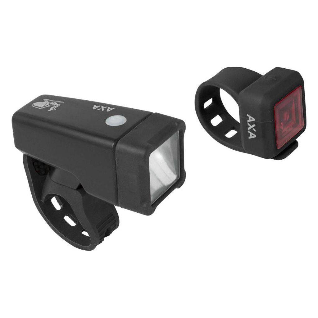 Lampset Axa Niteline T1 Led - Zwart - Le Coq Wielerartikelen