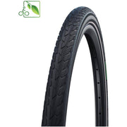 Schwalbe 26-inch Road Cruiser buitenband met groene rand en K-Guard, geschikt voor stadsfietsen, zwart, 47-559 maat.
