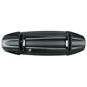 Zwart SKS X-Guard voorspatbord van PVC, bevestigingsmateriaal zichtbaar, ontworpen voor fietsframe bescherming.