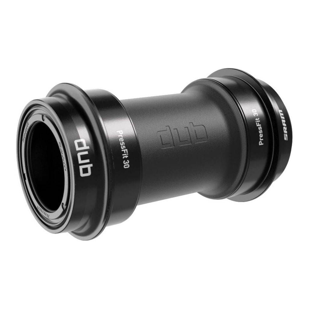 Zwarte Sram Trapas Cupset voor MTB, 73mm Pressfit 30, geschikt voor DUB cranksets, zichtbaar in de afbeelding.