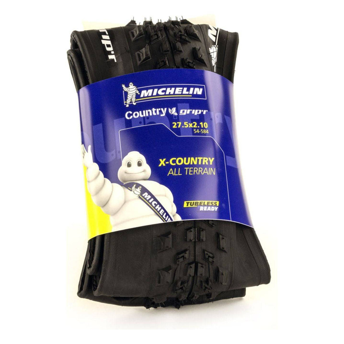 Michelin MTB buitenband 27.5" Country Grip'R TLR zwart met vouwband, geschikt voor mountainbiken en off-road gebruik.